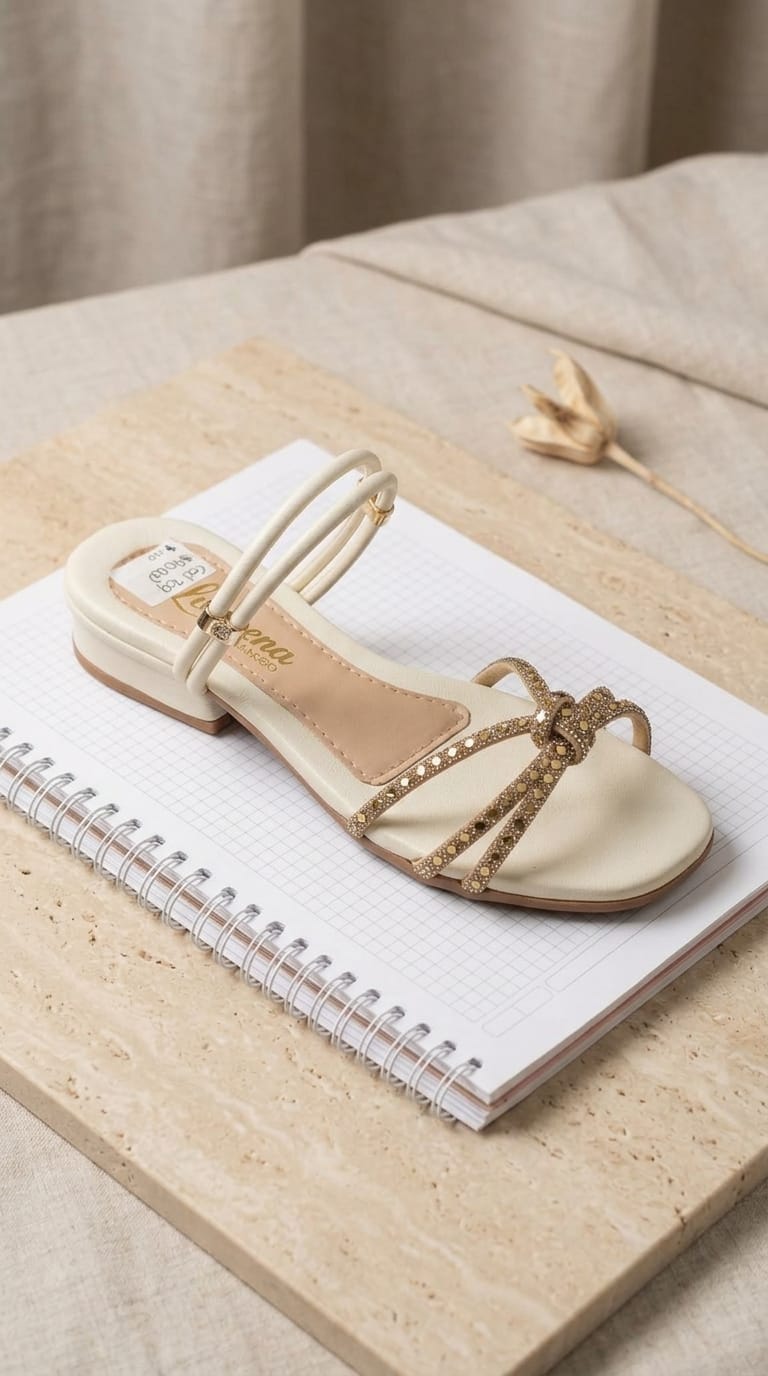 Sandalia "Perla Arena" - Colección Soft Luxe