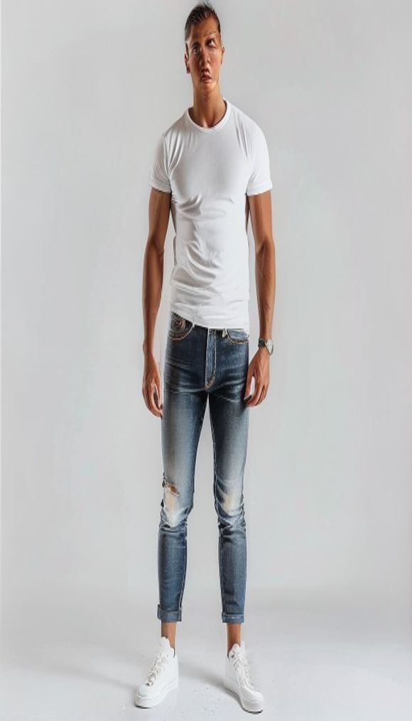 Modelo luciendo Hombre elástico